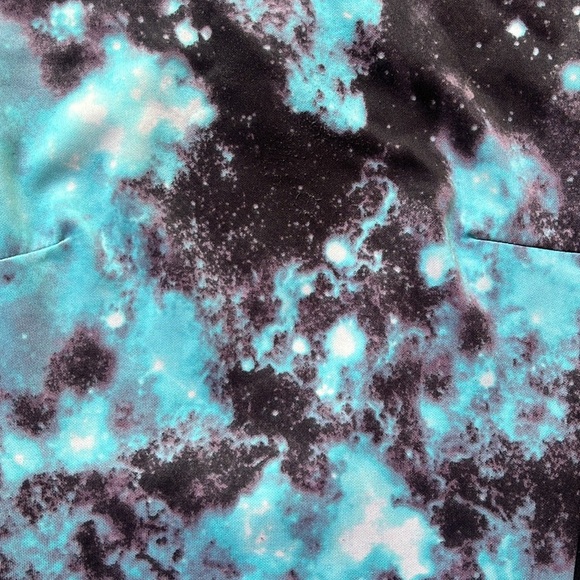 Y2K Vintage Blue Nebula Mini Dress, Size: Large Circa 2008 - Picture 7 of 17